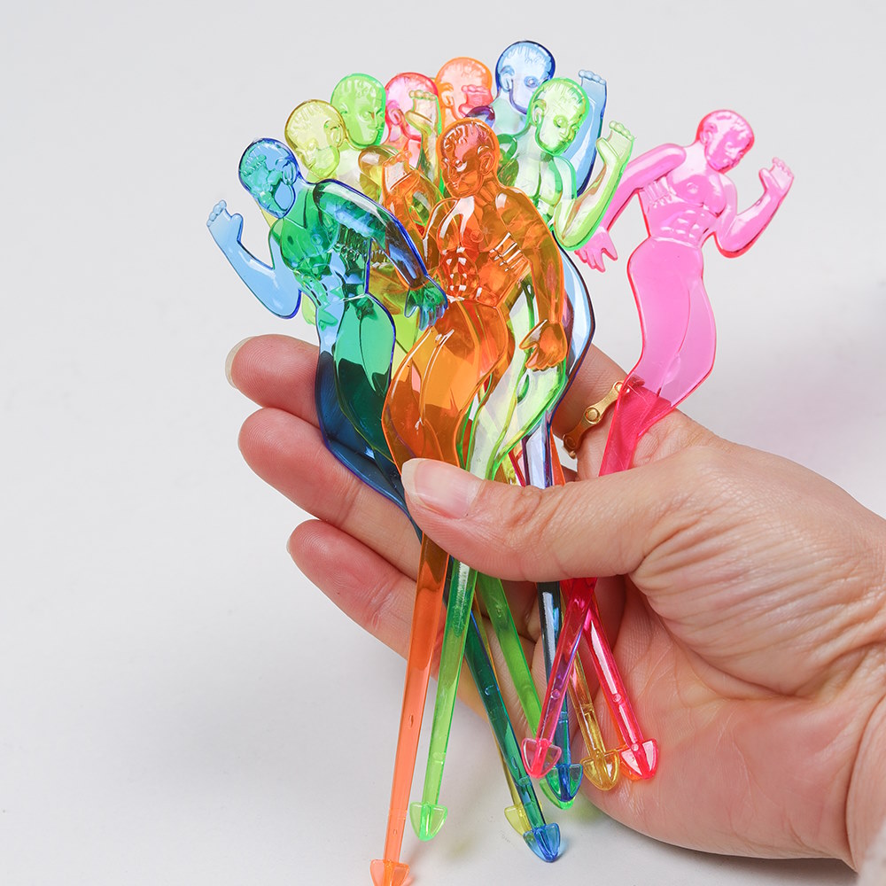 10 Neon Sexy Muscle Man Drink Stirrers /Swizzles