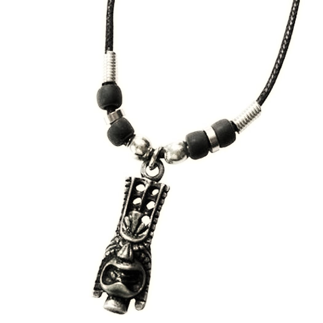Pewter Long Life Tiki Necklace