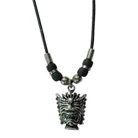 Growling Tiki Head Luau Necklace