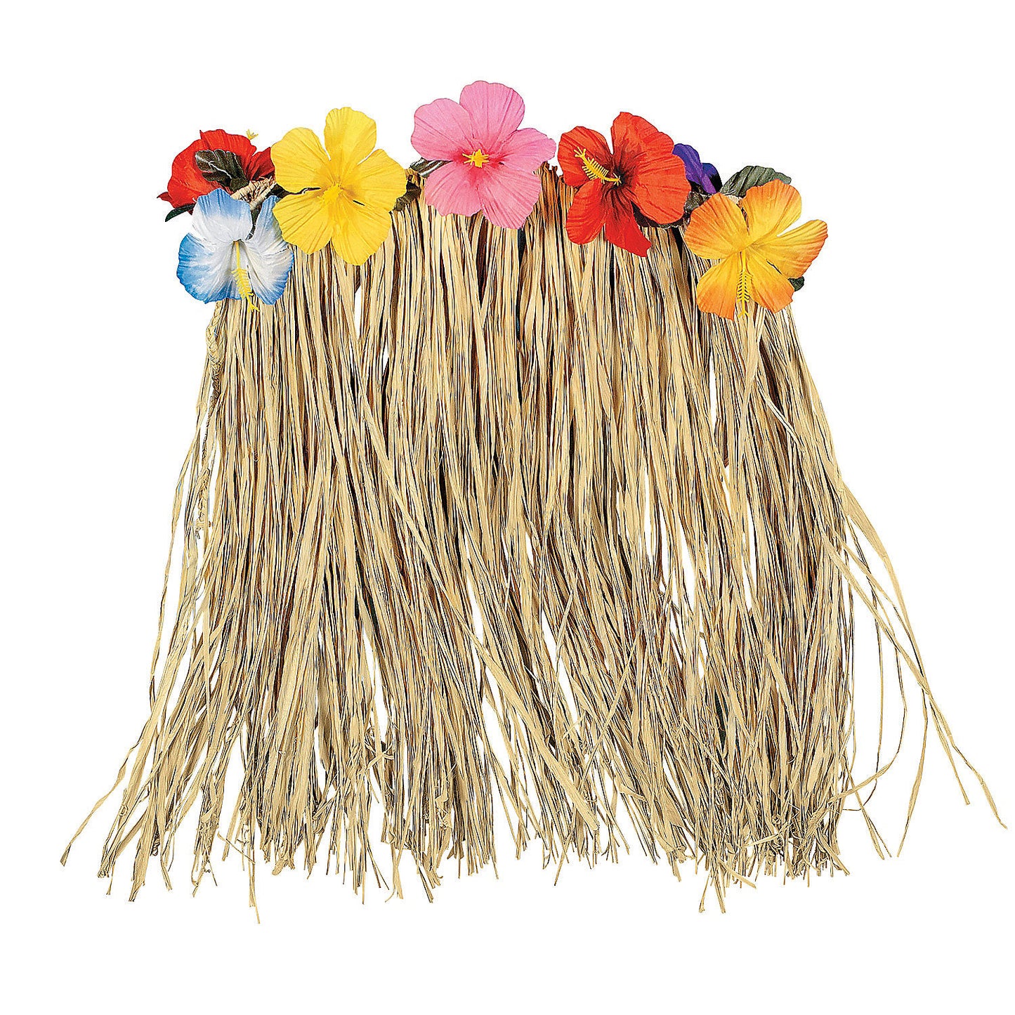 Large Hawaiian Hula Skirt with Flowers