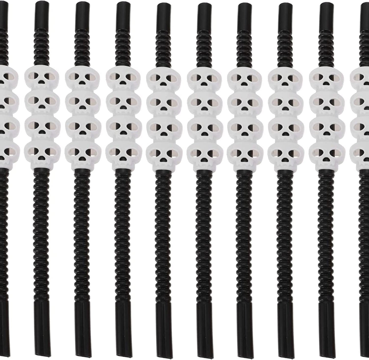 Zombie Skeleton Skull Halloween Bendy Straws