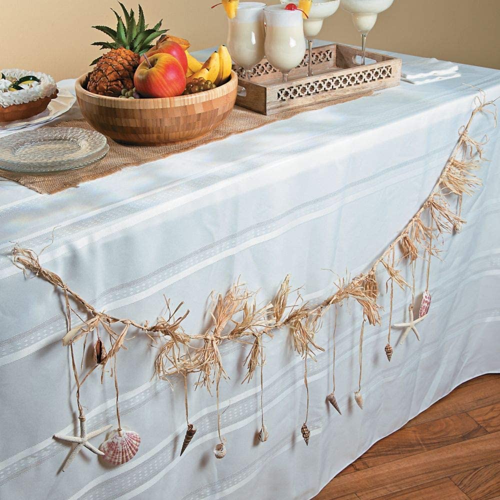 Shell Raffia Garland - Summer Beach Vibe