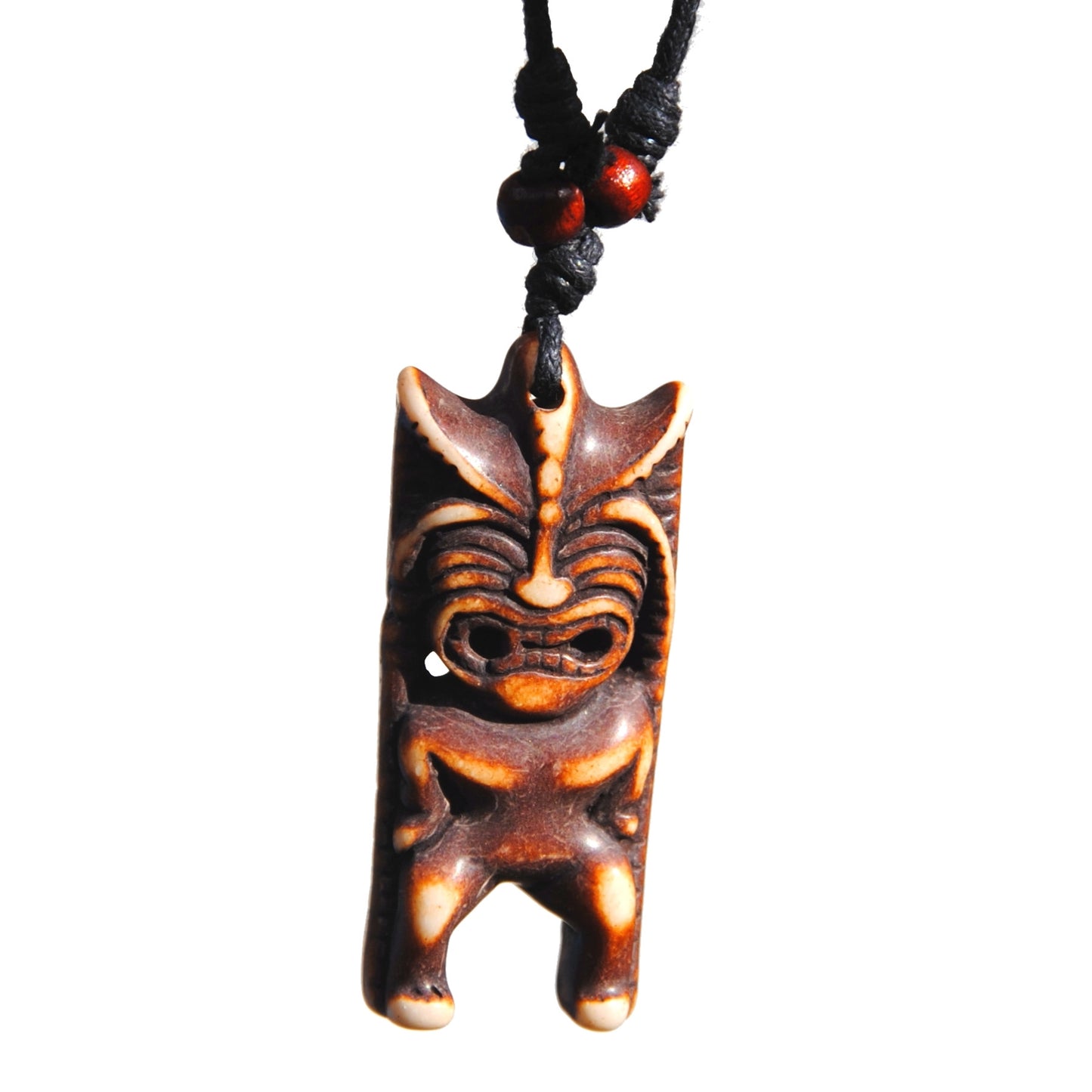 Hawaiian Ku Tribal Squinting Tiki Necklace