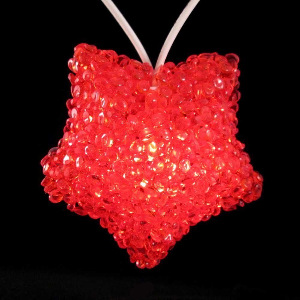 Patriotic Star 10 Light String Set, 4th July Decoration, USA Fourth Sparkle Flag