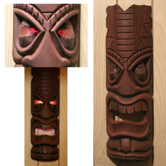 Carved Tiki Mask with Lighted EYES!