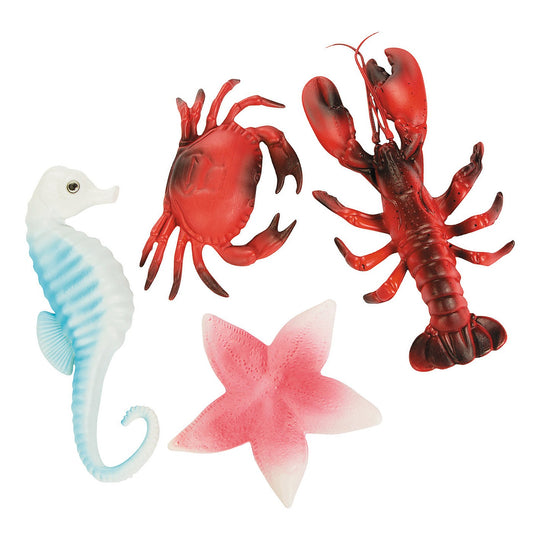 Realistic Sealife Decorations - Nautical Seafood Lobster Crab Seahorse Starfish