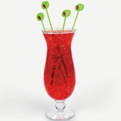 25 Olive Cocktail Drink Stirrers - Party Swizzles