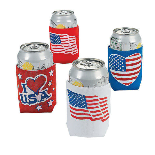 American Flag Patriotic Bottle/Can Koozies