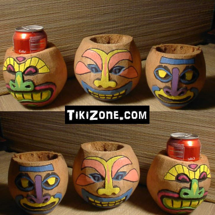 6 Pack of Tiki Coconut Can holders
