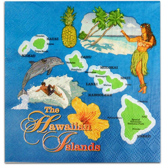 Vintage Hawaiian Tiki Style Luau Beach Napkins