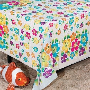 Hibiscus Flower Print Hawaiian Tablecloth