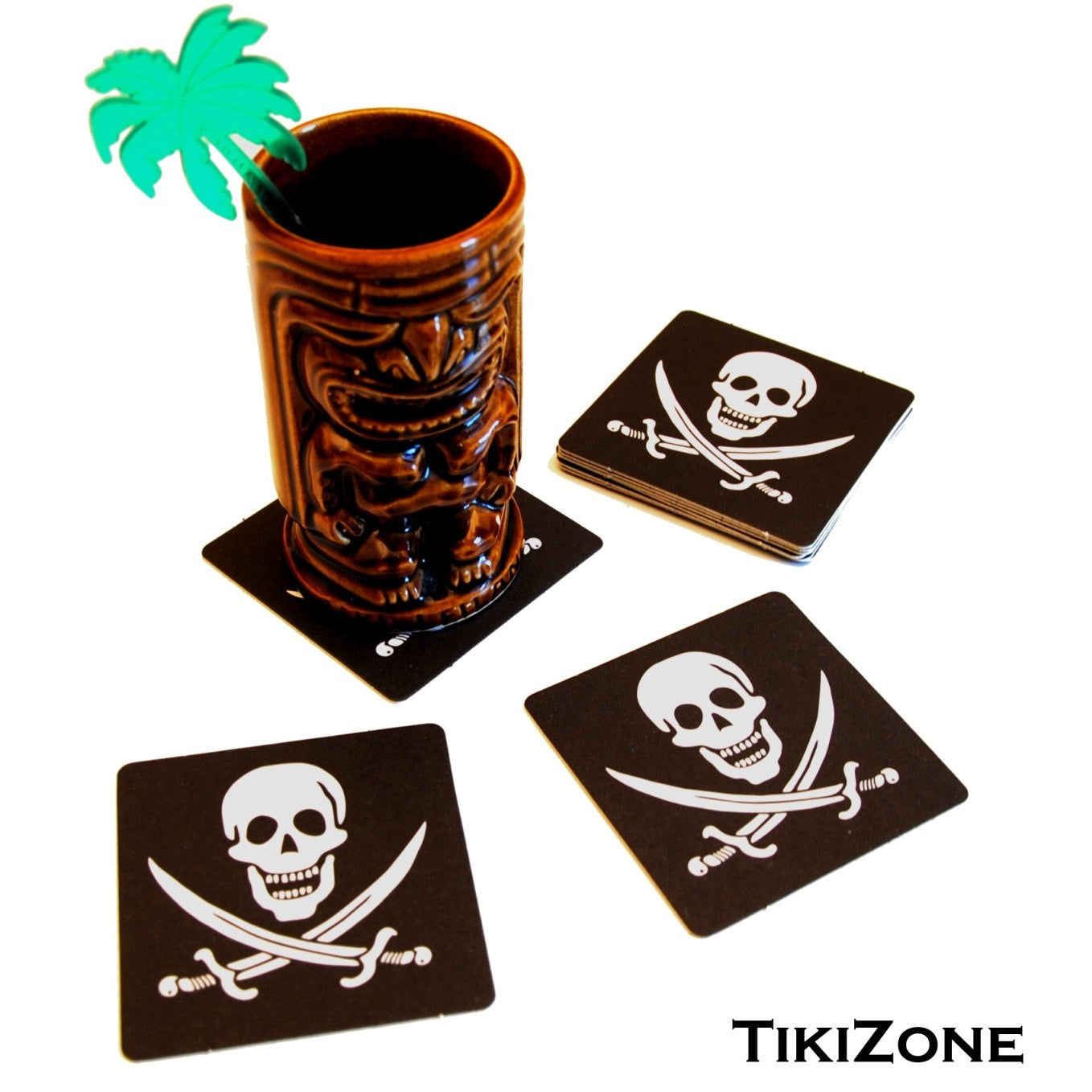 20 Jolly Roger/Pirate Flag Drink Coasters