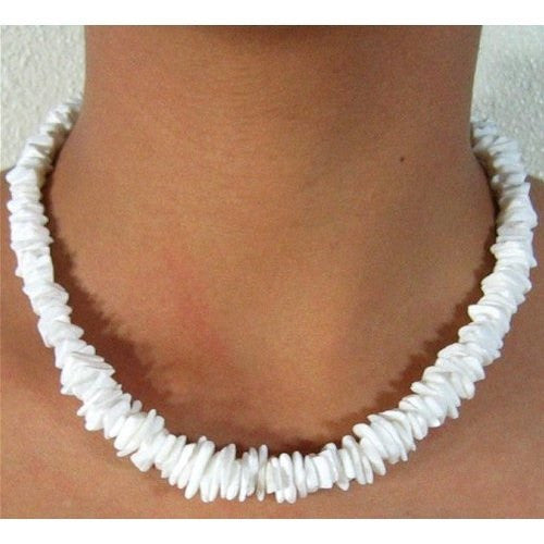 White Puka Shell Necklace - Luau Jewelry