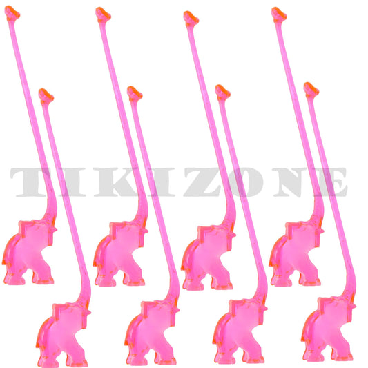 Pink Elephant Cocktail Stirrers - Drink Swizzles