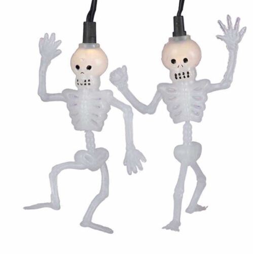 Plug In 10-Light Dancing Skeleton Light string Set