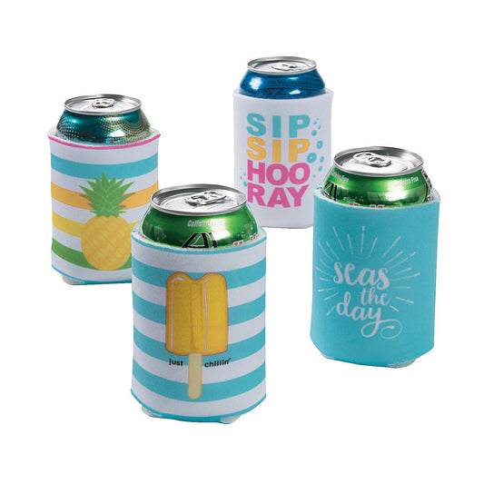 Summer Pool Party Can Covers - 12 pack