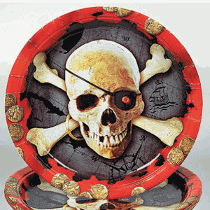 Skull and Crossbone Pirate Skull Plates