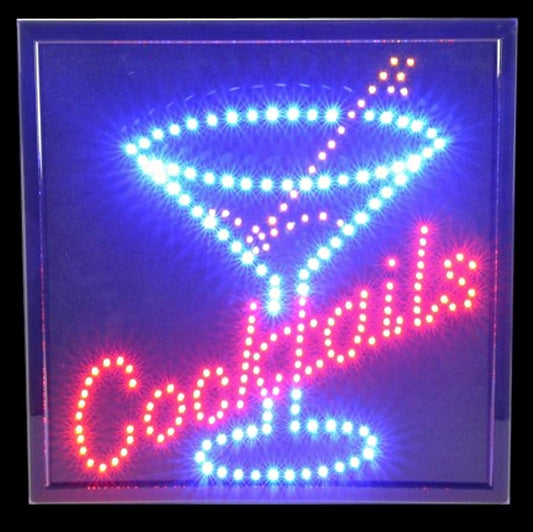 Flashing Cocktail Light Up Lounge Sign