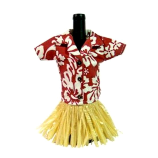 Hibiscus Hawaiian shirt Wine Bottle Cover Outfit